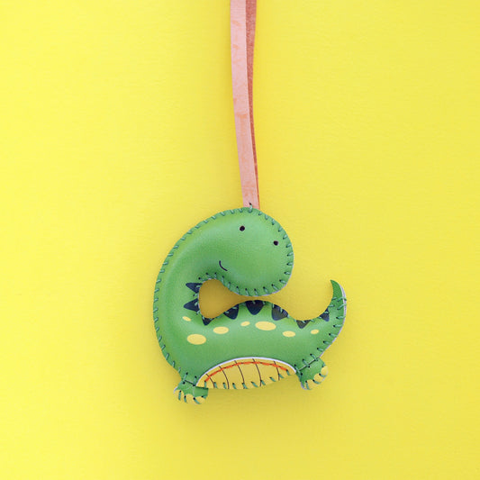 Brachiosaurus Vegan Leather Handmade Keyring